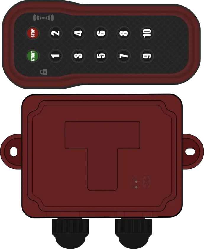 Shop remote and receiver 10 outputs
