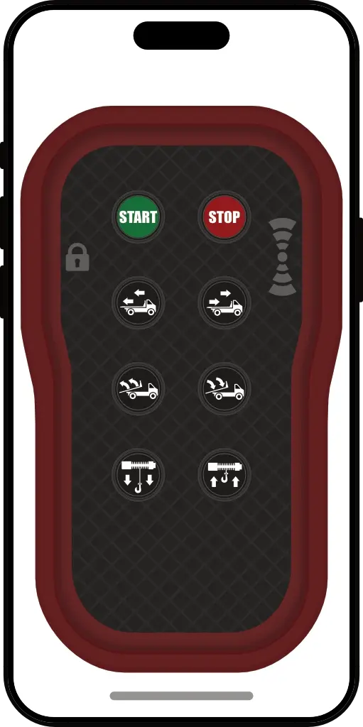 Tow truck app control