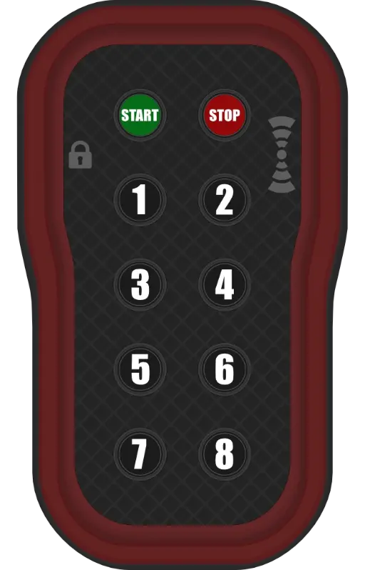 Industrial 8 buttons remotes