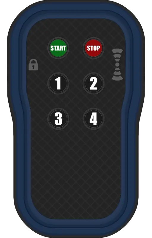 Industrial 4 buttons remotes