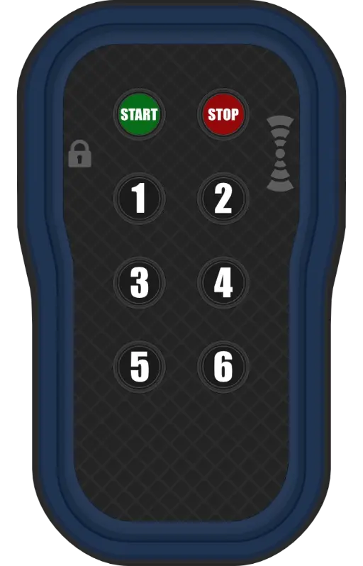Industrial 6 buttons remotes
